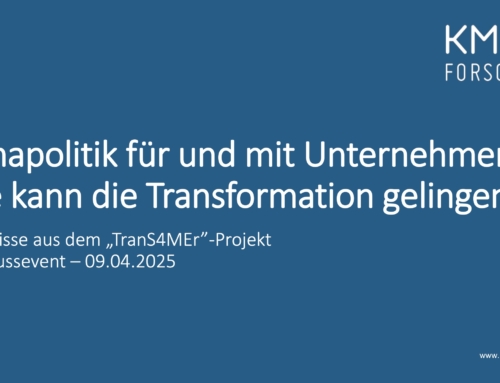 Klimapolitik für und mit Unternehmen: Wie kann die Transformation gelingen? Online-Abschlusspräsentation „TranS4MEr-Projekt“, 09.04.2025