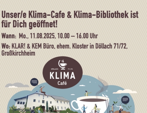 21. KLIMA-CAFE & KLIMA-BIBLIOTHEK am Mo., 11.8.25, 10.00 – 16.00, KLAR! & KEM Büro, ehem. Kloster Döllach